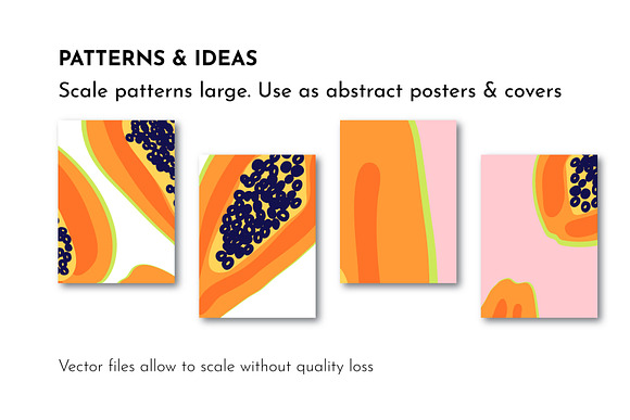 Papaya patterns & drawings set in Patterns - product preview 9