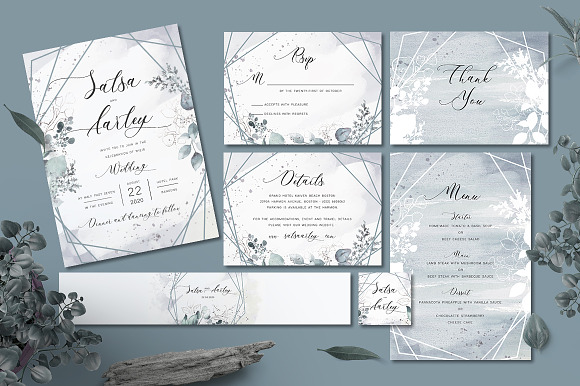 Foliage Wedding Invitation in Card Templates - product preview 1
