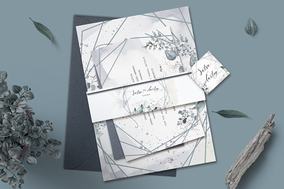 Foliage Wedding Invitation in Card Templates - product preview 2
