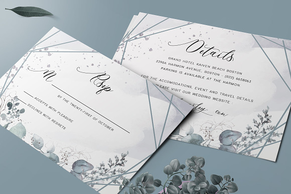 Foliage Wedding Invitation in Card Templates - product preview 4