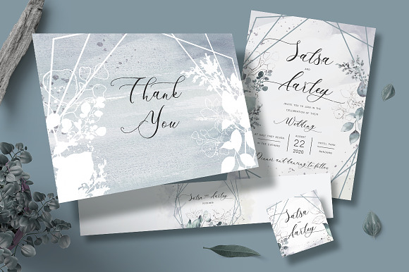 Foliage Wedding Invitation in Card Templates - product preview 6