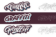Four graffiti letterings