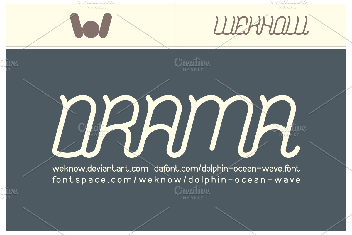 Dolphin Ocean Wave in Script Fonts - product preview 8