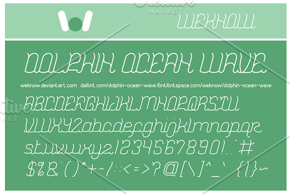 Dolphin Ocean Wave in Script Fonts - product preview 1