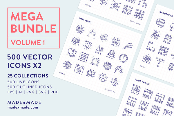 Line Icons – Mega Bundle Vol 1