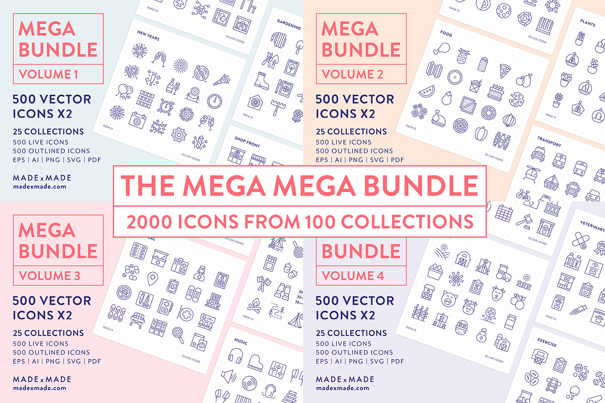 Line Icon – 4x Mega Bundle (25% off) in Birthday Icons - product preview 8