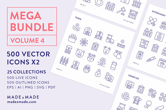 Line Icon – 4x Mega Bundle (25% off) in Birthday Icons - product preview 4