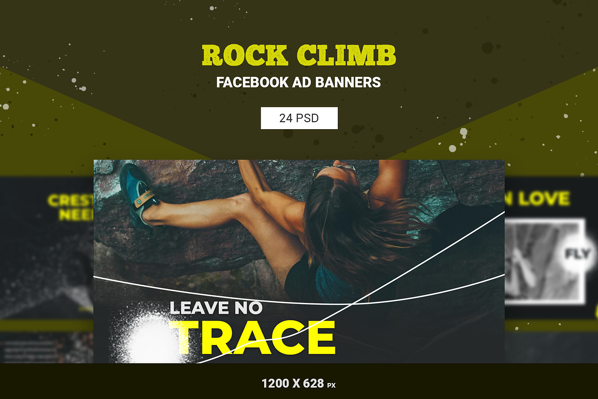 Rock Climb Facebook Ad Banners in Facebook Templates - product preview 8