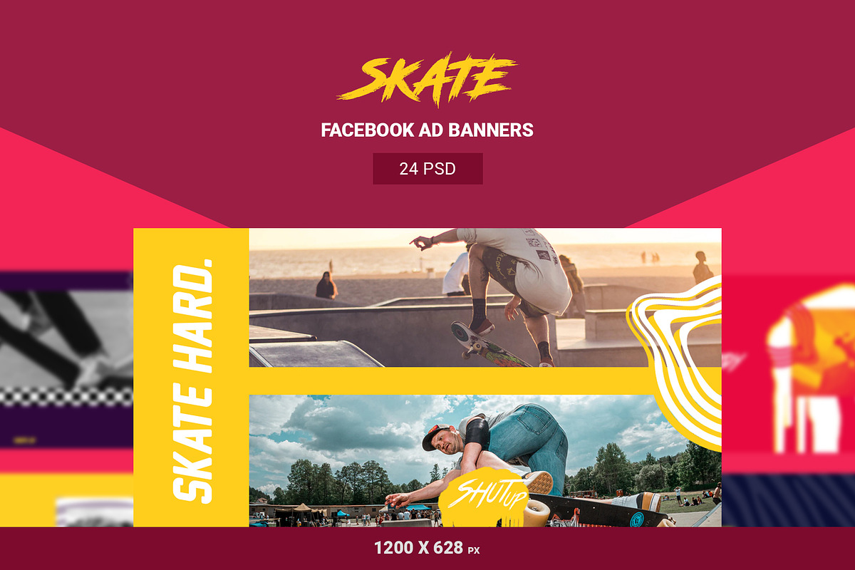 Skate Facebook Ad Banners in Facebook Templates - product preview 8