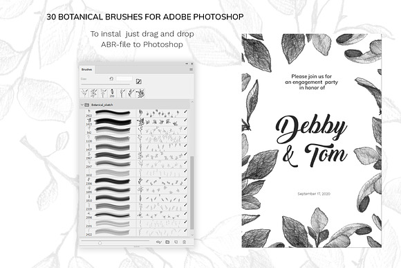 Botanical Brushes for Photoshop in Add-Ons - product preview 1