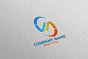 Letter V, A, VA Logo Design 67