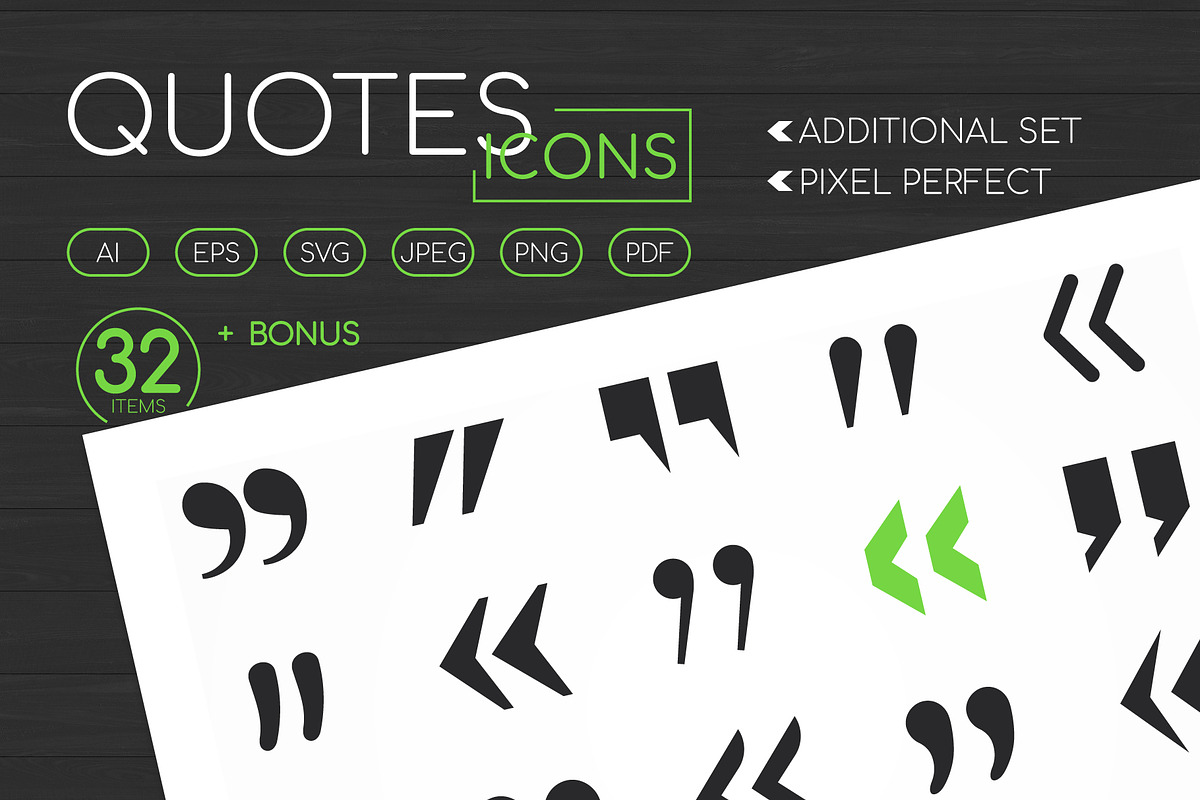 Different Quotation Marks Icons in Icons - product preview 8