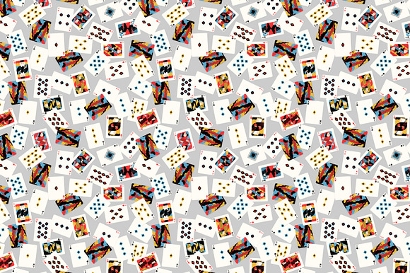 Playing cards seamless patterns in Patterns - product preview 3