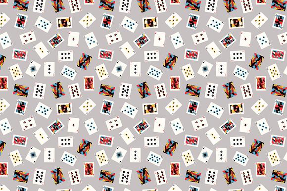 Playing cards seamless patterns in Patterns - product preview 4