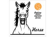 Peeking Horse - Cheerful neighing