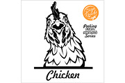 Peeking chicken - Cheerful chicken