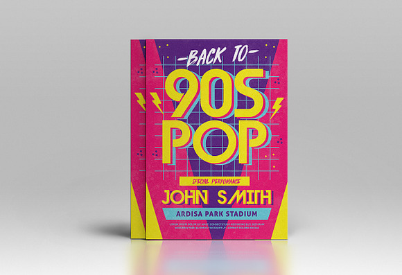 90'S Music Flyer in Flyer Templates - product preview 1