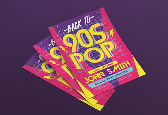 90'S Music Flyer in Flyer Templates - product preview 3