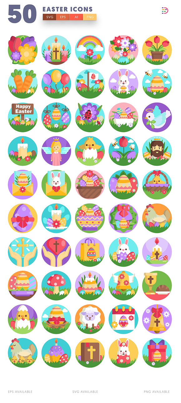 Easter Icons in Icons - product preview 1