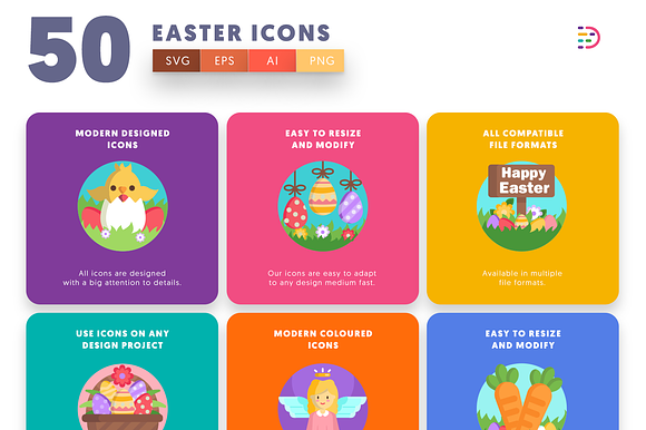 Easter Icons in Icons - product preview 4