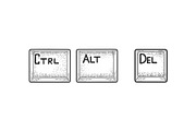 Control Alt Delete keys sketch