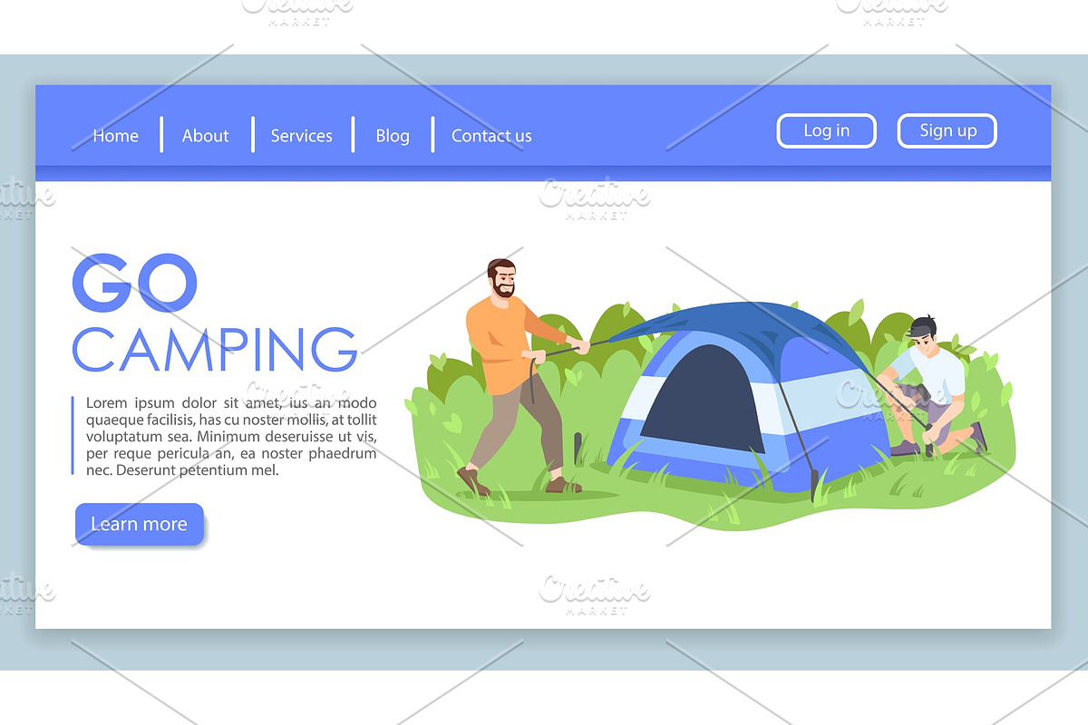 Forest recreation landing page in Landing Page Templates - product preview 8