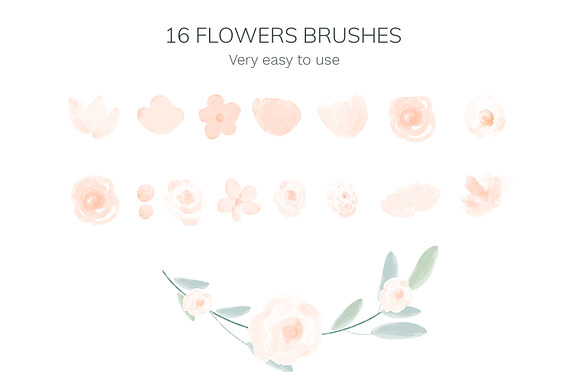Vector botanical watercolor brushes in Add-Ons - product preview 2