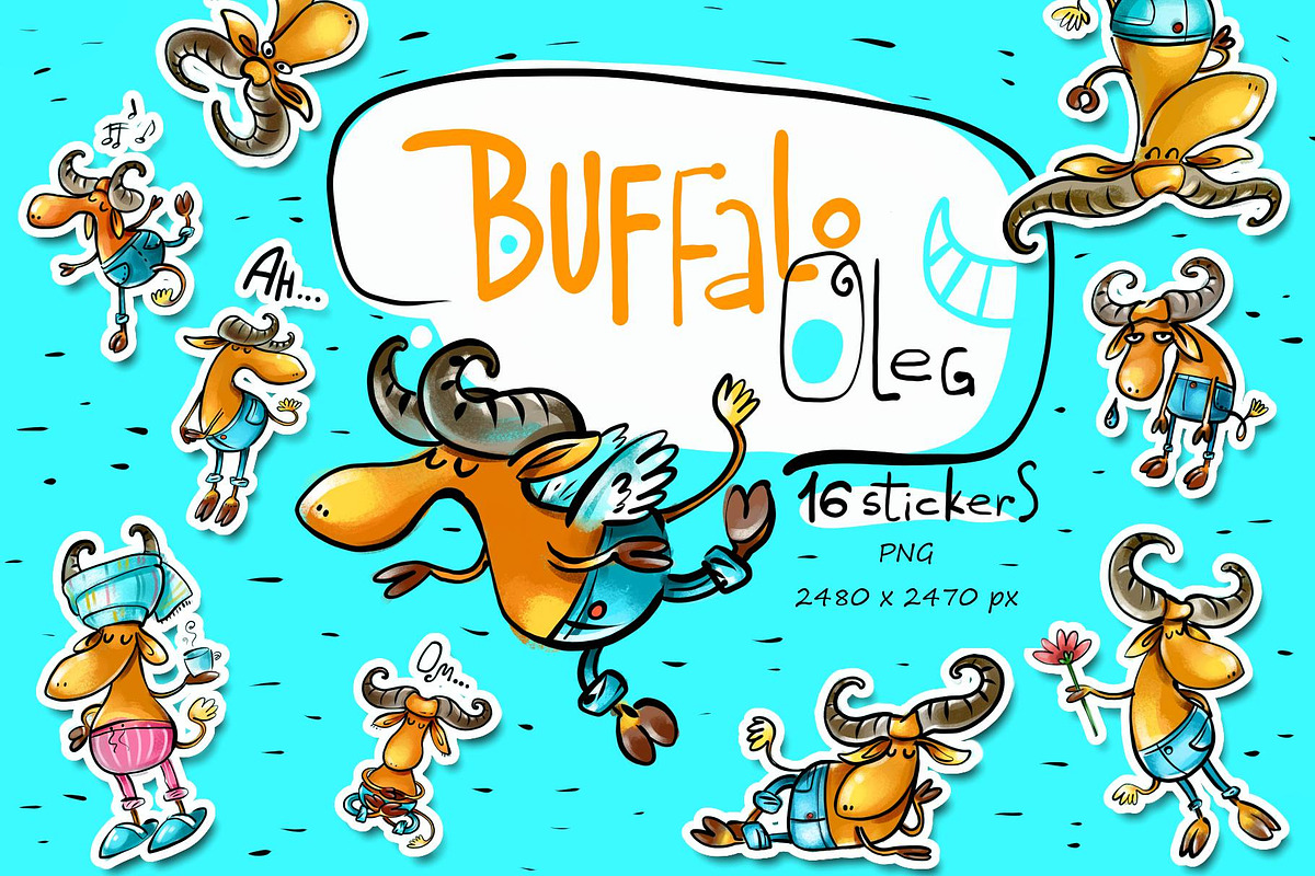 Buffalo Oleg - 16 illustrations in Illustrations - product preview 8