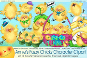 Fuzzy Chicks Character Clipart
