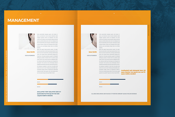 Orange Brochure Layout in Brochure Templates - product preview 2
