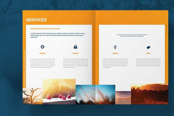 Orange Brochure Layout in Brochure Templates - product preview 3