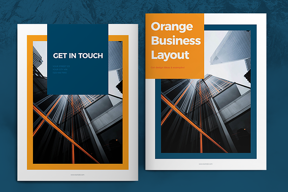 Orange Brochure Layout in Brochure Templates - product preview 5