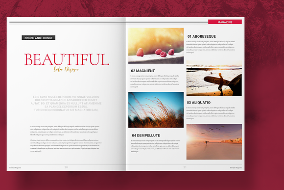 Magenta Magazine Layout in Magazine Templates - product preview 10