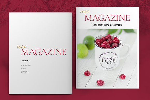 Magenta Magazine Layout in Magazine Templates - product preview 11