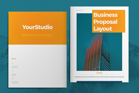 Business Proposal Layout in Brochure Templates - product preview 11