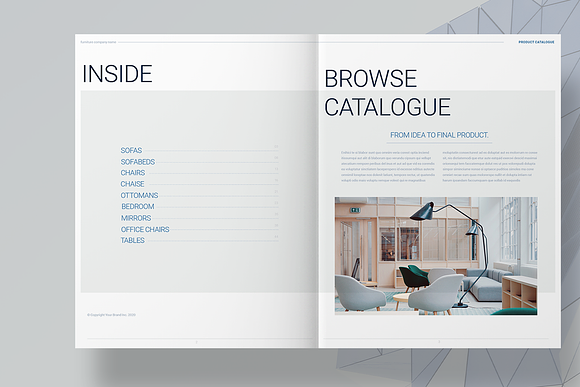 Interior Design Product Catalog in Brochure Templates - product preview 1
