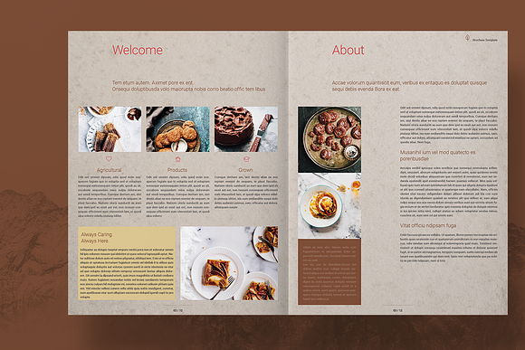 Organic Food Brochure Layout in Brochure Templates - product preview 1
