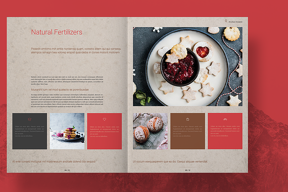 Organic Food Brochure Layout in Brochure Templates - product preview 2
