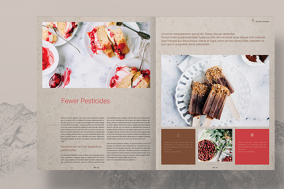 Organic Food Brochure Layout in Brochure Templates - product preview 3