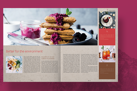 Organic Food Brochure Layout in Brochure Templates - product preview 4