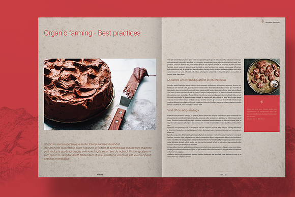 Organic Food Brochure Layout in Brochure Templates - product preview 5