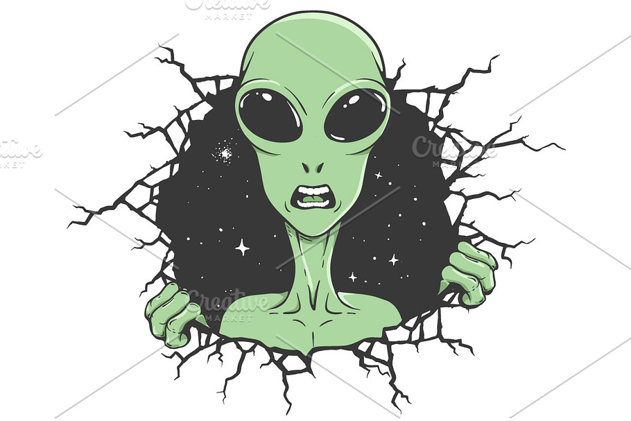 angry alien in Illustrations - product preview 8