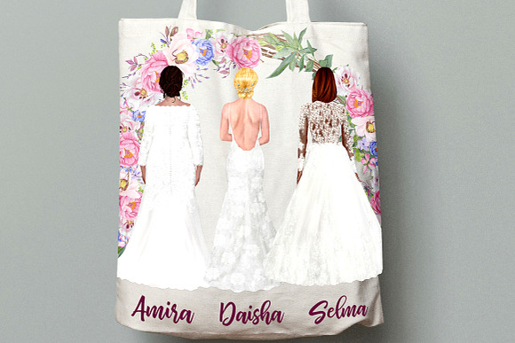 Wedding dress clipart Plus size in Illustrations - product preview 10