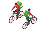 Isometric bicycle courier, Express
