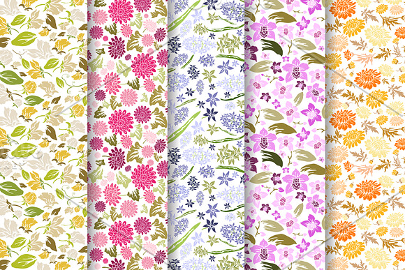 26 Floral Digital Seamless Papers in Patterns - product preview 4