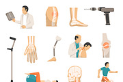 Orthopedics and prosthetics icons