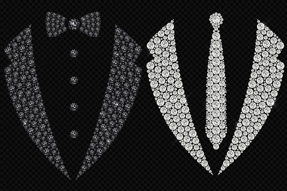 Diamond Tuxedo Clipart in Illustrations - product preview 2