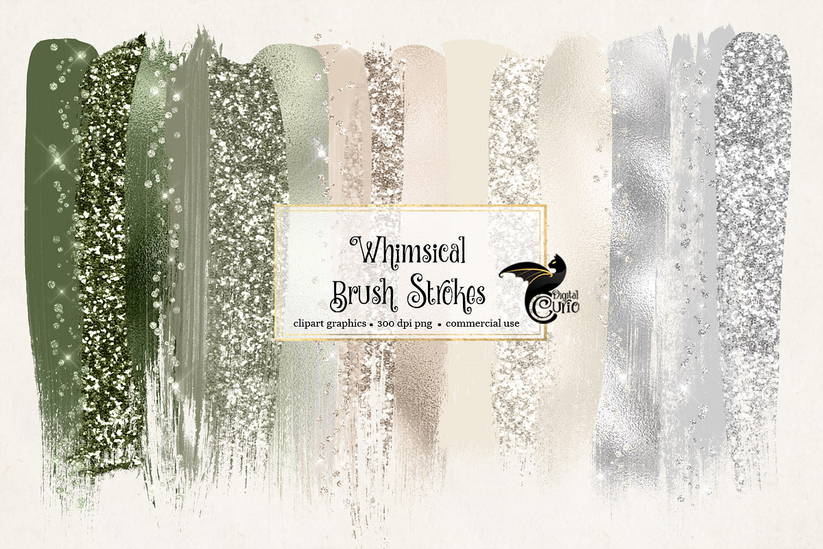 Whimsical Brush Strokes Clipart in Illustrations - product preview 8