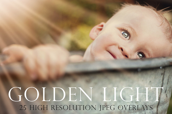 Golden light photoshop overlays