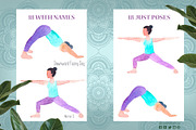 Yoga poses watercolor clip art